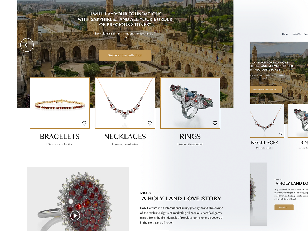 Jewelry landing page design by Kobir Hossen on Dribbble