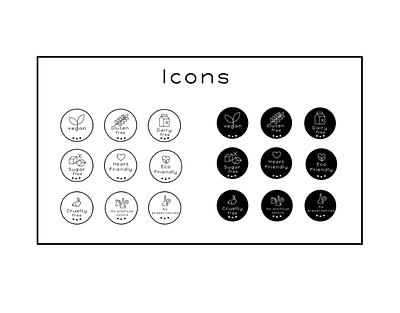 Symbols featuring both light and dark themes. graphic design icons logos symbols
