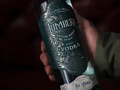 Lumbers Vodka branding design distillery england gin graphic design illustration letterpress logo packaging packaging design print typography vodka
