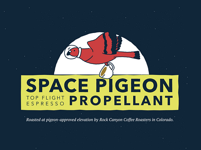 Space Pigeon Propellant - Animated Label agency animation branding coffee design graphic design identity illustration motion graphics packaging
