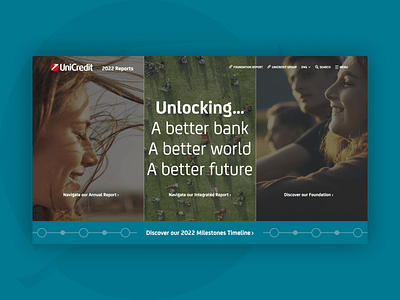 UniCredit - Reports 2022 annual report company financial report integrated report lets play product design sustainability report ui ui design visual design web design website