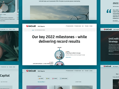 UniCredit - Reports 2022 annual report company financial report integrated report lets play product design sustainability report ui ui design visual design web design website