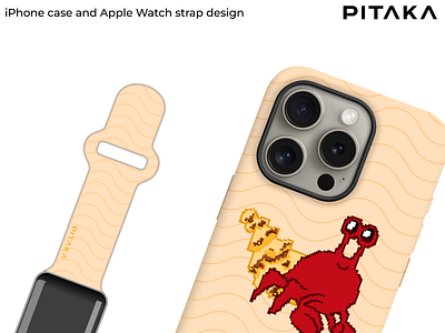 PITAKA iPhone case and Apple Watch strap design | Theme: Crab apple apple watch branding contest design graphic design illustration iphone pitaka typography vector