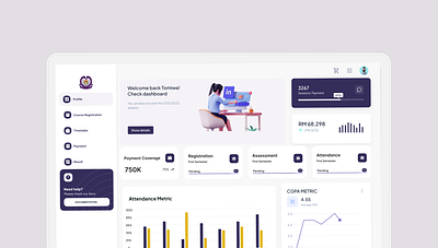 Chrisland University Portal dashboard design illustration ui ux