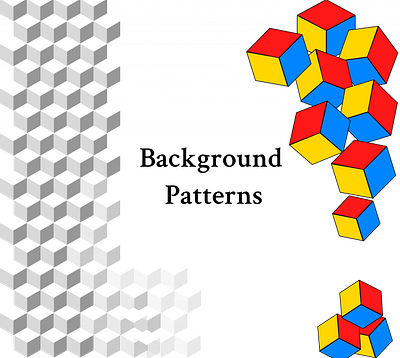 Daily UI Challenge #59 (Background Patterns) 100daychallenge background patterns branding cubes daily challenge dailyui design follow geometry iconography landing page like logo typography