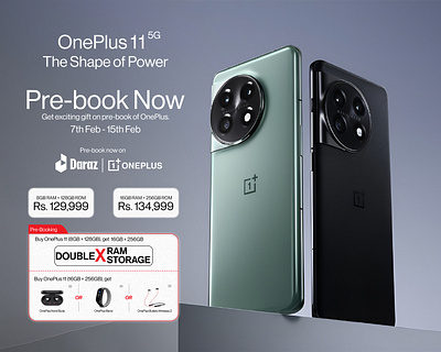 Pre- Book Flyer for OnePlus 11 branding graphic design