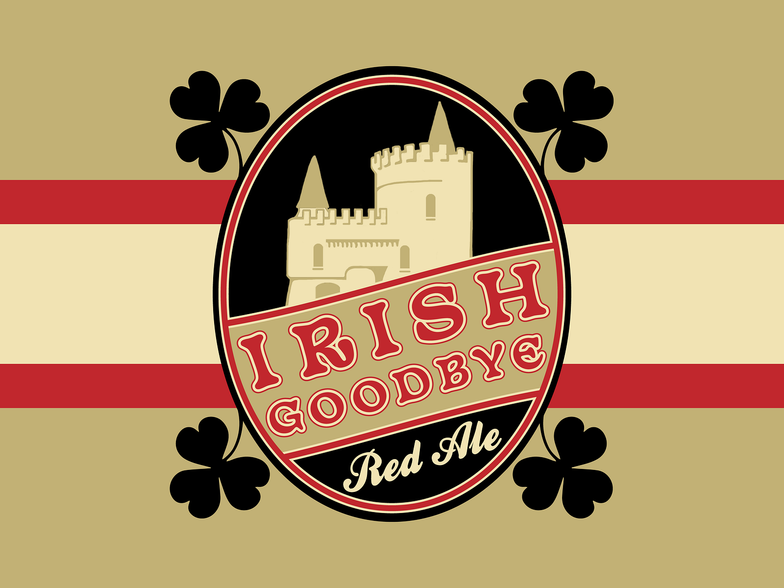 Irish Goodbye - Red Ale - Beer Can Label by Mitch Arnold on Dribbble