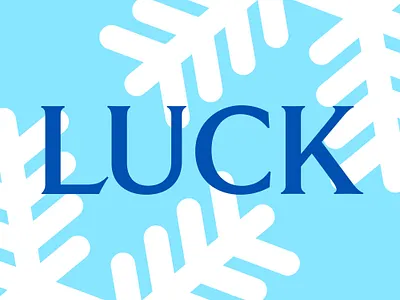 Cold Luck 2d clea digital art simplicity snow typography visualisation