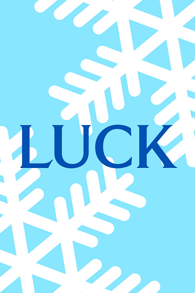 Cold Luck 2d clea digital art simplicity snow typography visualisation