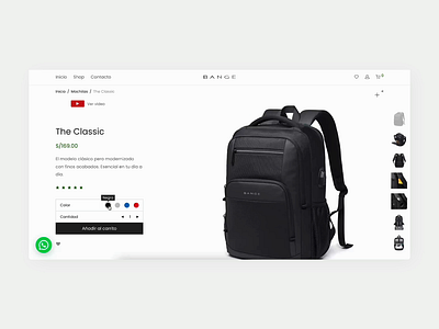 Backpack Website animation backpack backpack store backpackers ecommerce elementor online store onlineshop product ui uidesign useexperience ux uxdesign webdesign webpage website wordpress