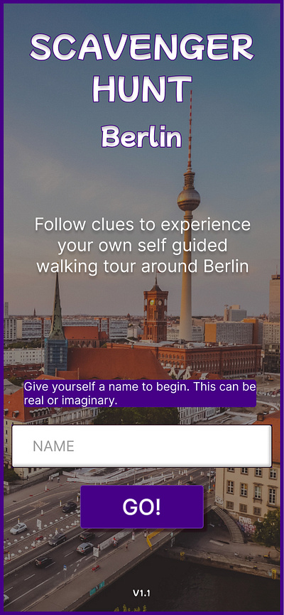 Scavenger Hunt signup daily ui dailyui day 1 day1 scavenger hunt