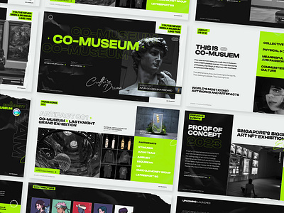 Co-Museum Brand identity & Pitch Deck brand identity branding deck digital art digital design layout pitch deck report ui