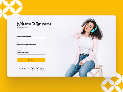 Music Login Page UI Design login design login page design login page ui login ui minimal design music design music login music login page design music ui thisuix ui design ui ux web login web page design