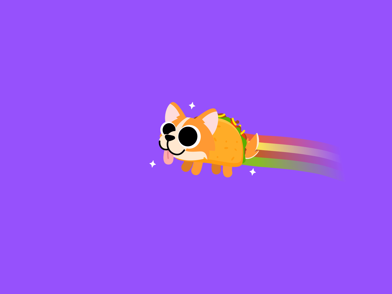 Taco Dog | Lottie Animations for YouNow animation app cute dog illustration kawaii lottie motion graphics puppy stickers svg taco ui ux ux motion vector