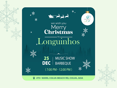 Longuinhous resort - Christmas post ai app christmas design graphic graphic design resort social media