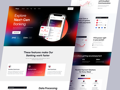 Digital Banking Website Design bank bank card banking card dashboard design agency finance finance app fintech fintech app landing page saas transaction web design web3 web3 agency website website design website designer