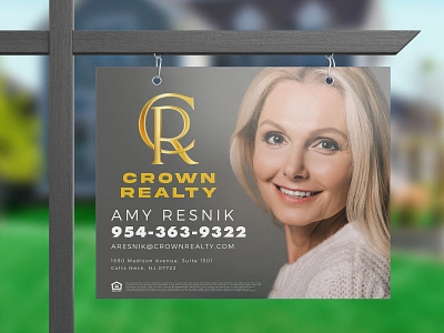 Crown Realty Signage Design design graphic design print design real estate sign signage