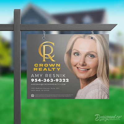 Crown Realty Signage Design design graphic design print design real estate sign signage