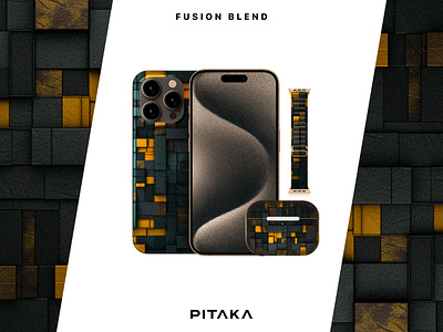 PITAKA Fusion Weaving [Case Concept] - Fusion Blend 3d abstract apple architecture blend branding case challenge design fusion iphone navy orange pattern pitaka seemless technique texture ui