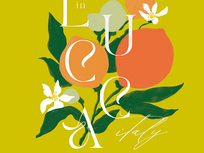 Lucca Event Invitation citrus destination events illustration italy travel typography weddings