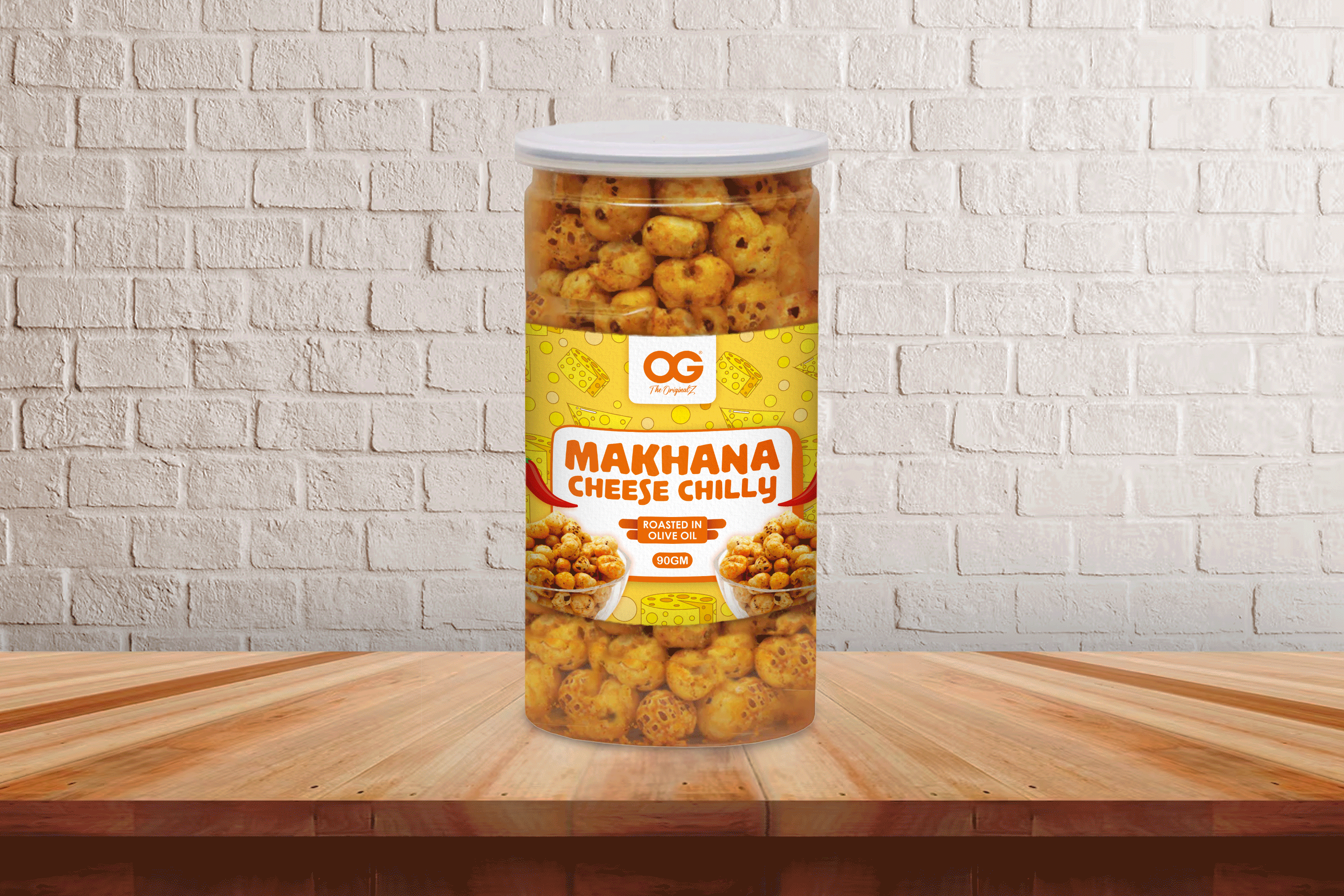 Makhana (Lotus Seeds) Packaging Design box cream onion design flavor flavored jar lotus seeds makhana packaging peri peri pudina