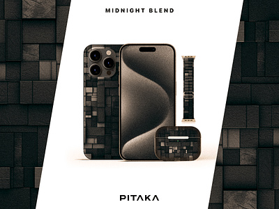 PITAKA Fusion Weaving [Case Concept] - Midnight Blend apple black case challenge dark design iphone pattern pitaka shades share texture ui