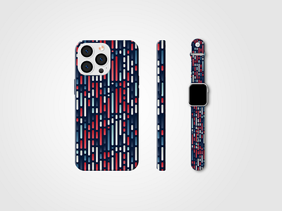 iPhone 15 Case & Watch Band abstract apple apple watch band case design graphic design guard illustration illustrator iphone set techno watch