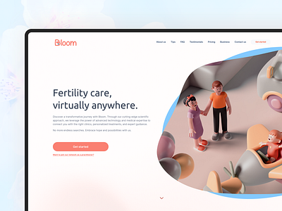 Bloom - Landing Page bloom branding landing page mockup product design ui ux