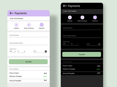 Credit card check out page dailyui ui ui design