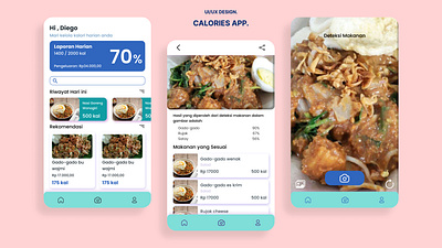 Calories Management App app apps calories design healty illustration indonesia kalori ui