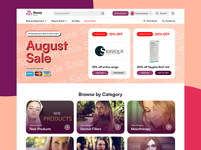 Beauty & Cosmetics Website UI beauty beauty website cool cool landing page cosmetics design home page landing page ui ui design ui ux ui ux design uiux ux web design website website ui