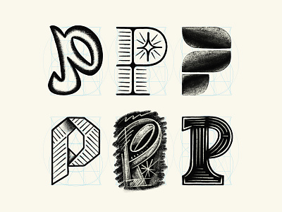 ✴ Six letters — P ✴ art drawing illustration letter lettering