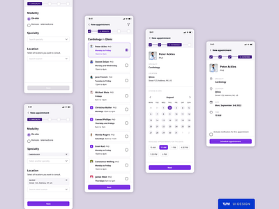 Qlinic - Pacient's appointment schedule app app design appointment flow design healthcare app medical app mobile mobile app native app product product design schedule ui ui design ux ux design visual design