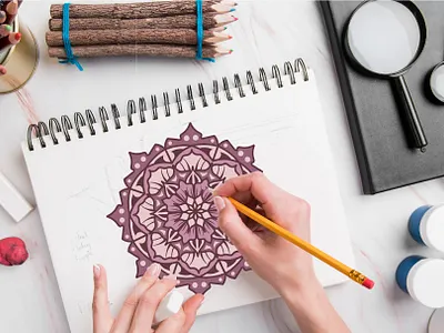 Mandala Art Coloring Book flower