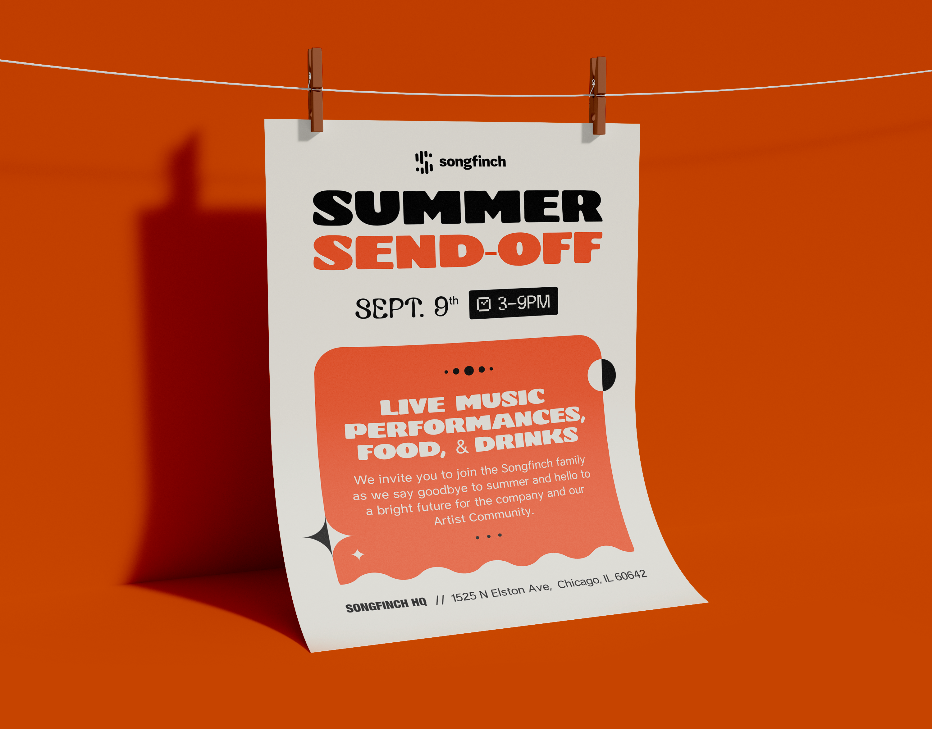 Event Invite – Summer Send-off illustration invite music music poster party party invite poster save the date typography