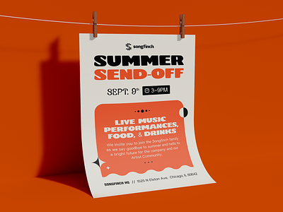 Event Invite – Summer Send-off illustration invite music music poster party party invite poster save the date typography