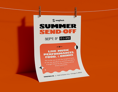Event Invite – Summer Send-off illustration invite music music poster party party invite poster save the date typography