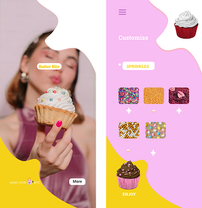 Butter Bite cake app app design cake app cup cake app figma ui ui app esign ui cake app design uiux uiux app uiux cake app uiux cake app design ux design