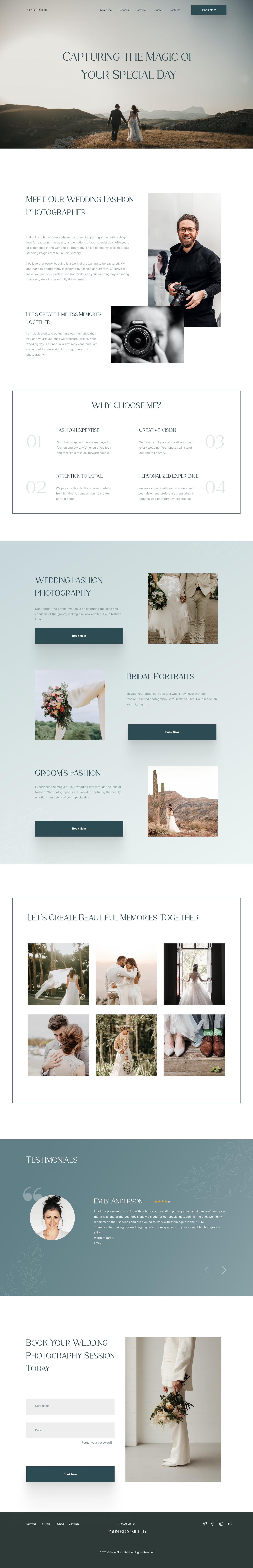 Landing Page Wedding Photographer commercial photography creative gallery landing page life photo blog photo services photographer photography photography services photography showcase portfolio professional photography storytelling ui visual storytelling web design website