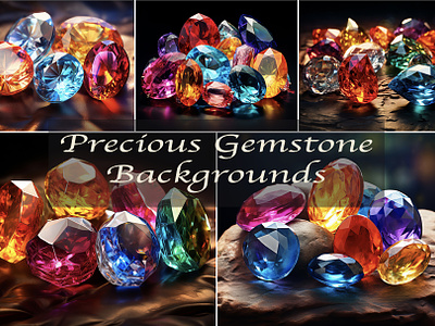 Full Page Concept Design Gem Stones · Creative Fabrica