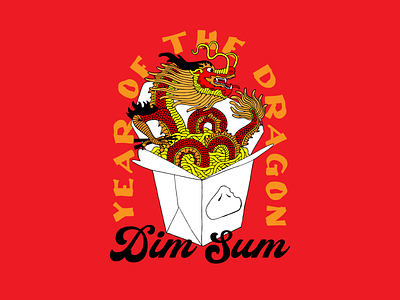 Year of the Dragon - Dim Sum Food Truck Design asian food branding china chinatown chinese chinese food chopsticks design dim sum dragon food food truck illustration logo noodles restaurant restaurant branding restaurant logo takeout year of the