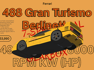 Ferrari illustration branding design ferrari graphic design illustration mobile design typography ui vector