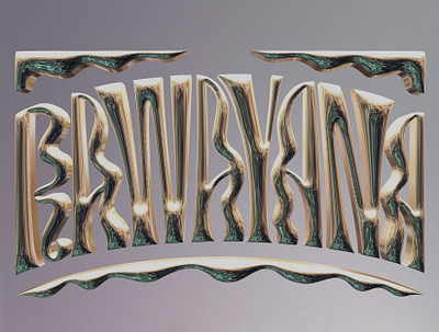 Rawayana 3d chrome lettering metal metallic music npr rawayana type typography wavy