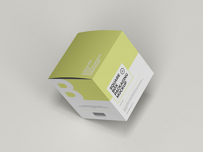 Free Square Box Mockup packaging mockup