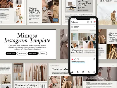 Mimosa Social Media Template branding graphic design logo social media kit template ui kit
