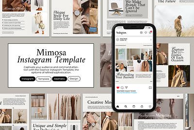 Mimosa Social Media Template branding graphic design logo social media kit template ui kit