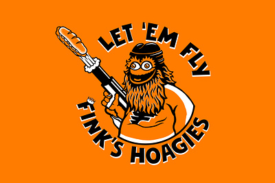 Hoagie Gun for Fink’s Hoagies finks gritty hoagies hockey shirt design sports