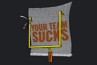 Your Team Sucks for Defector blog defector doink football shirt design sports