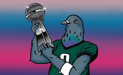 Super Pigeon for The City Pigeons Podcast bird eagles football philadelphia pigeon podcast sports super bowl