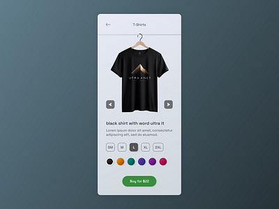 #DailyUI day 033 challenge customiza product customize dailyui product shop t shirt ui